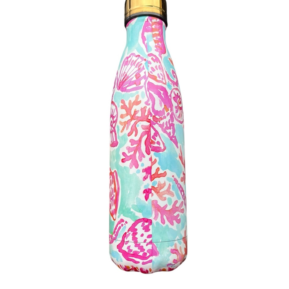 S'well pink blue Lilly Pulitzer stainless steel reusable water bottle 18 oz - Picture 4 of 5